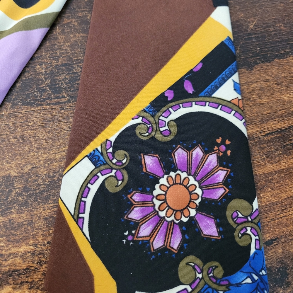 Colorful 70's Look Brothers Handmade Tie - Picture 2 of 6